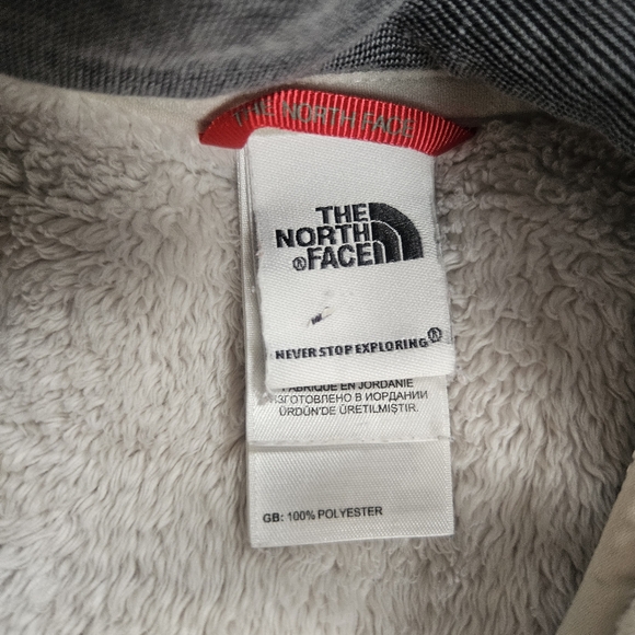Small North Face Fleece 1/4 Zip Light Beige Kangaroo Pocket High Neck Womens - Picture 4 of 7